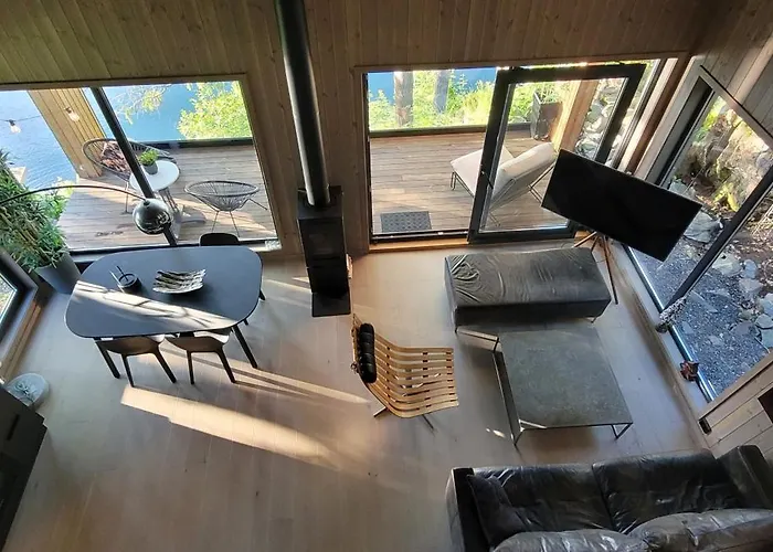 Дом отдыха Moderne I Vannkanten Med Tilgang Til Brygge Og Bat *